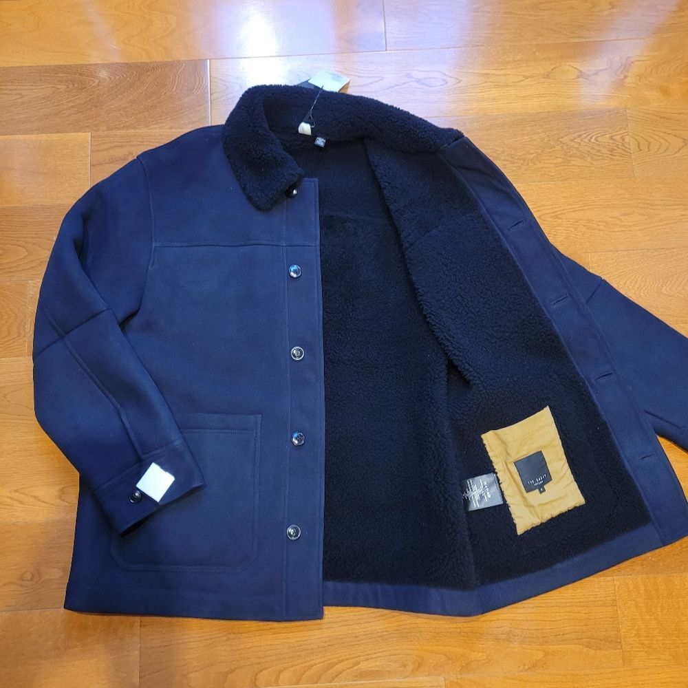⚽️NWT⚽️ TED BAKER OVINE LEATHER SHERPA JACKET